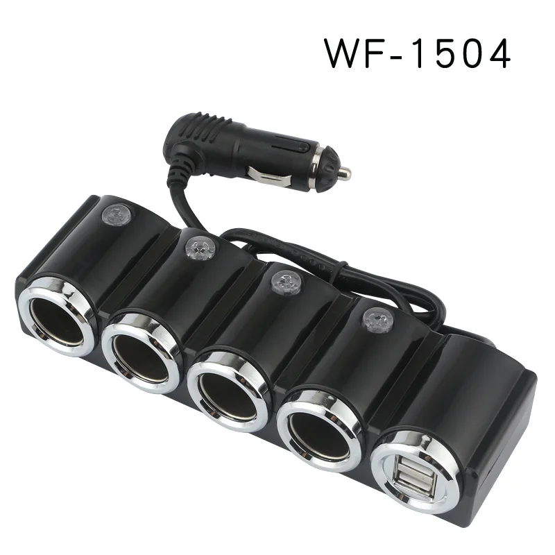 Разветвитель прикуривателя на 4 гнезда + 2хUSB разъёма