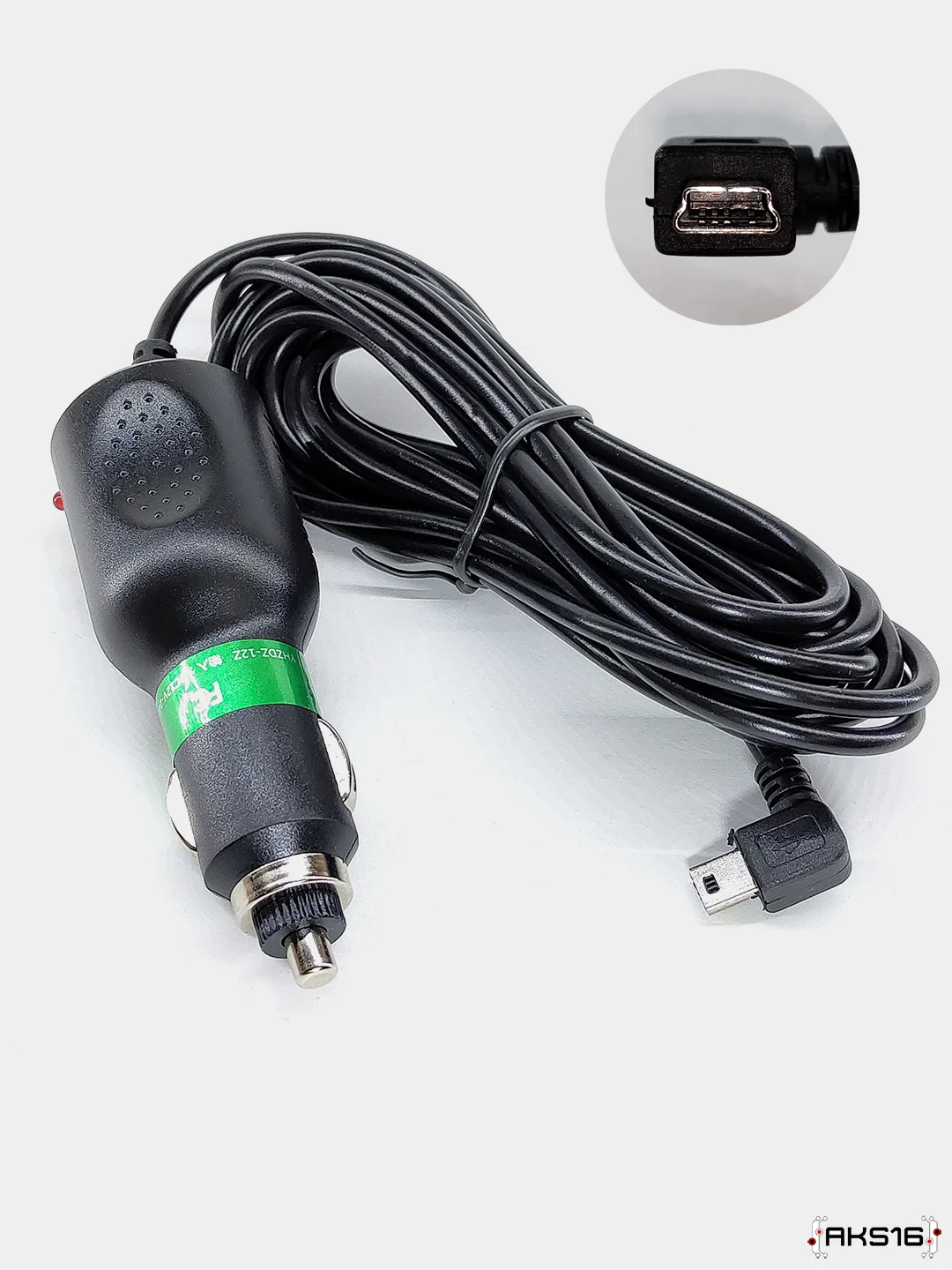 Зарядное устройство для регистратора, навигатора Mini USB 5V угловой