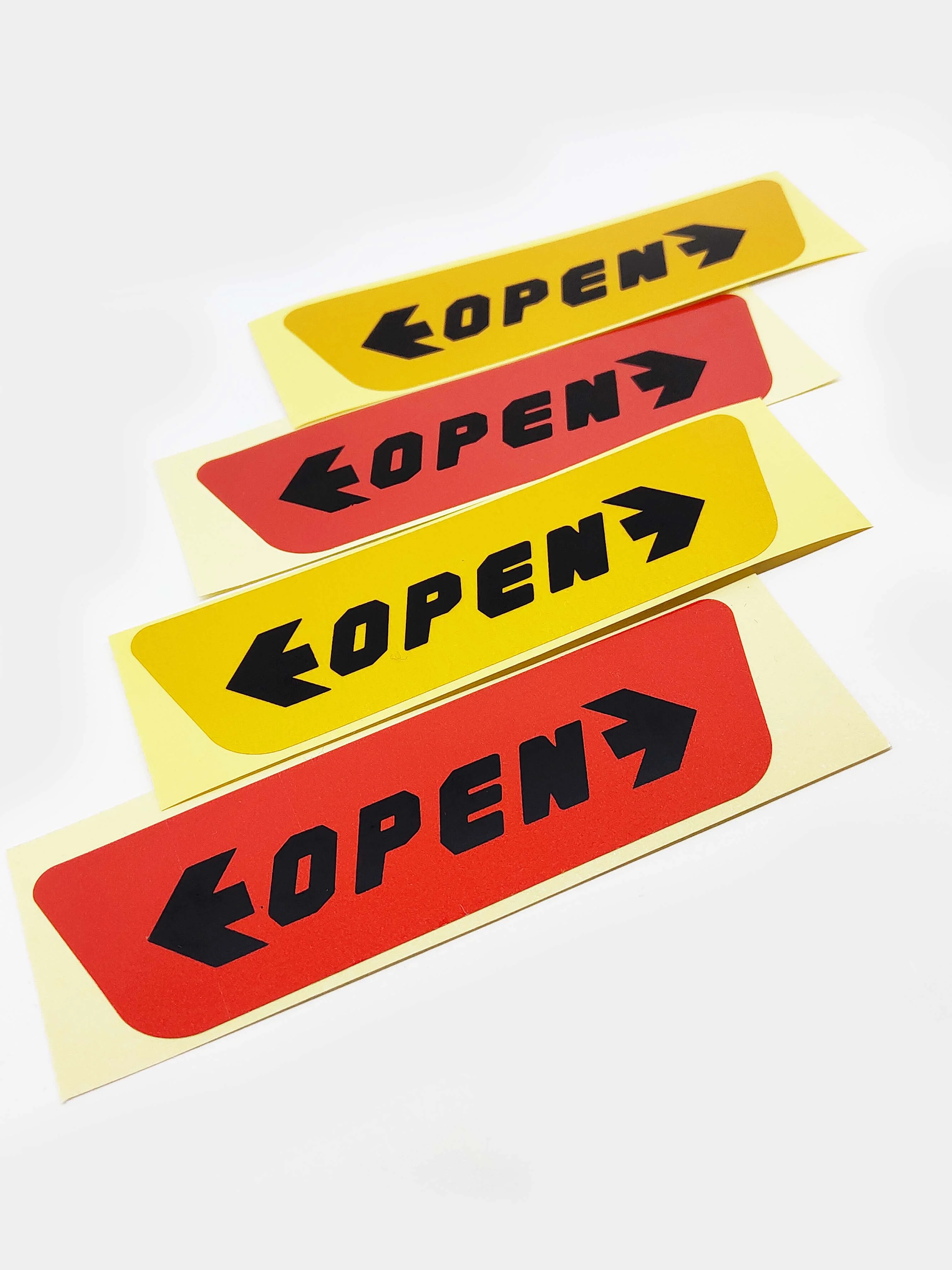 Наклейка светоотражающая, OPEN, 4 шт