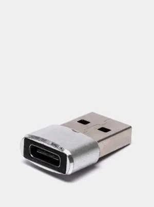 Адаптер-переходник USB Type-C на USB-A, USB 2.0 или 3.0, вход, otg